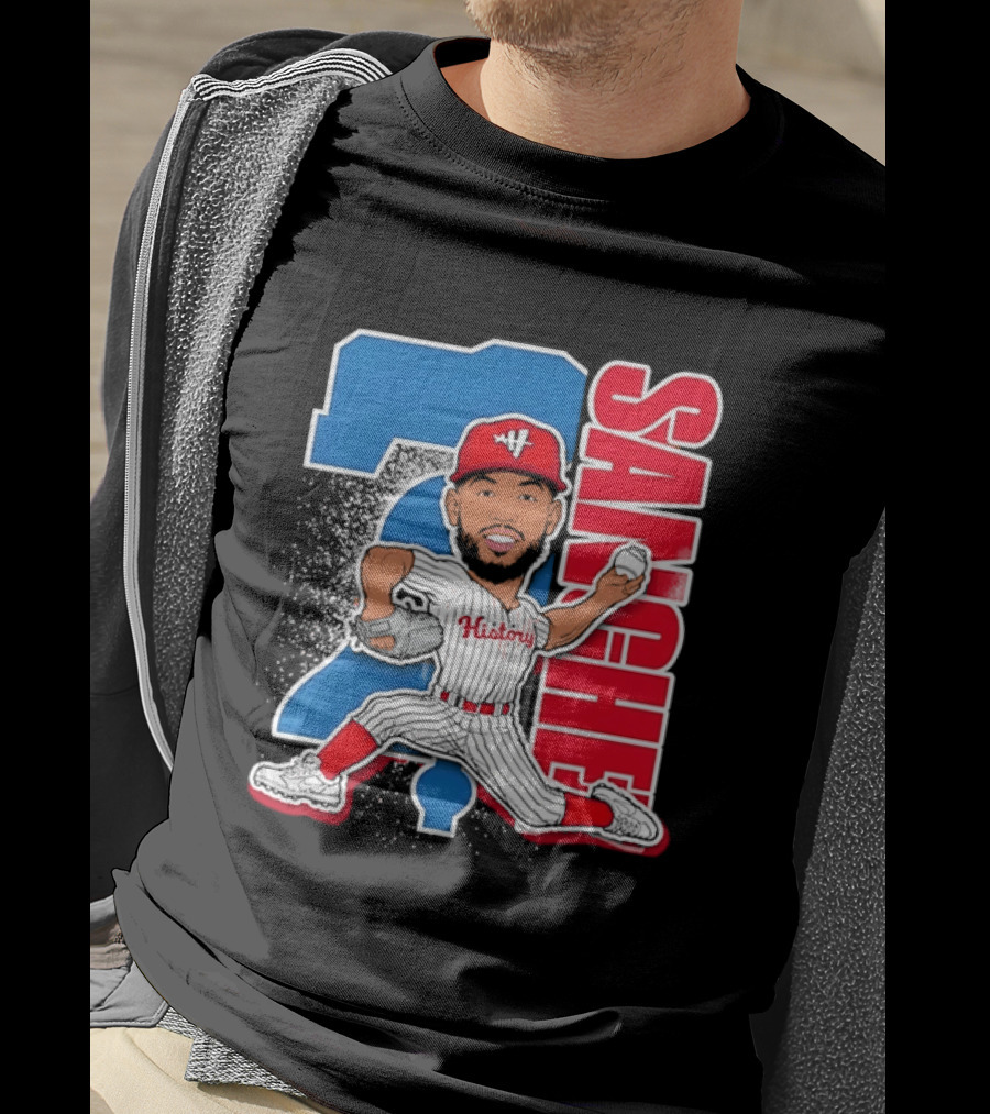 Sixto Sanchez 21 History Philadelphia Phillies Pitcher T-Shirt