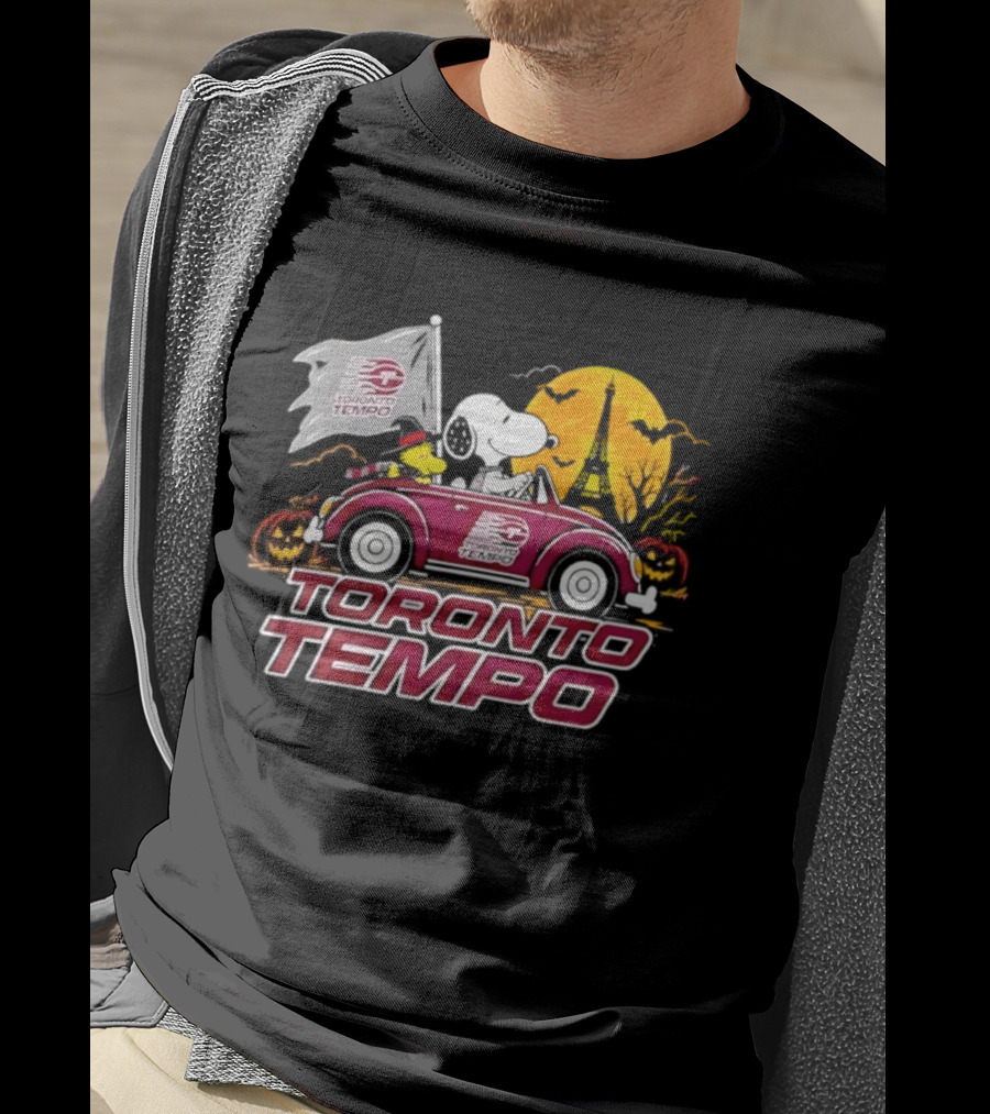 Toronto Tempo Snoopy Woodstock Halloween Car Adventure T-Shirt