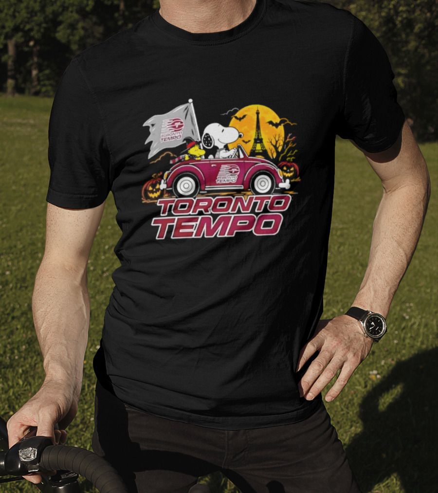 Toronto Tempo Snoopy Woodstock Halloween Car Adventure T-Shirt