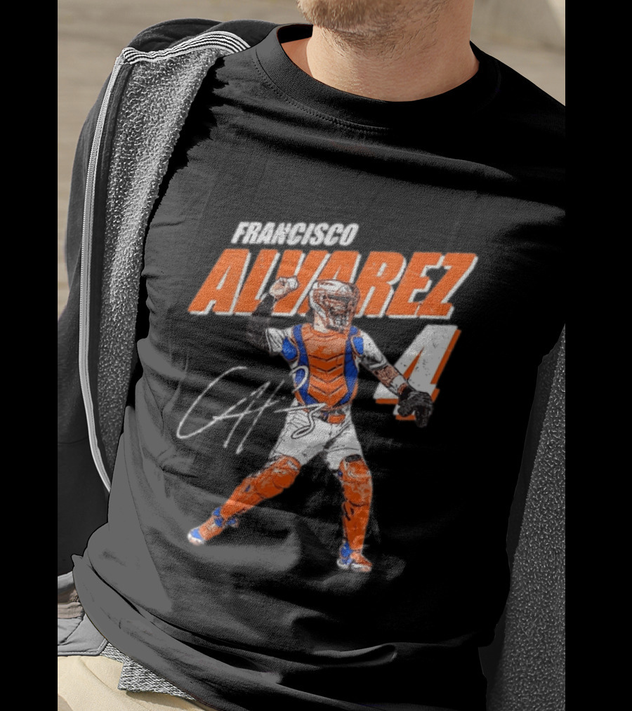 Francisco Alvarez New York Mets Number 4 Catcher T-Shirt