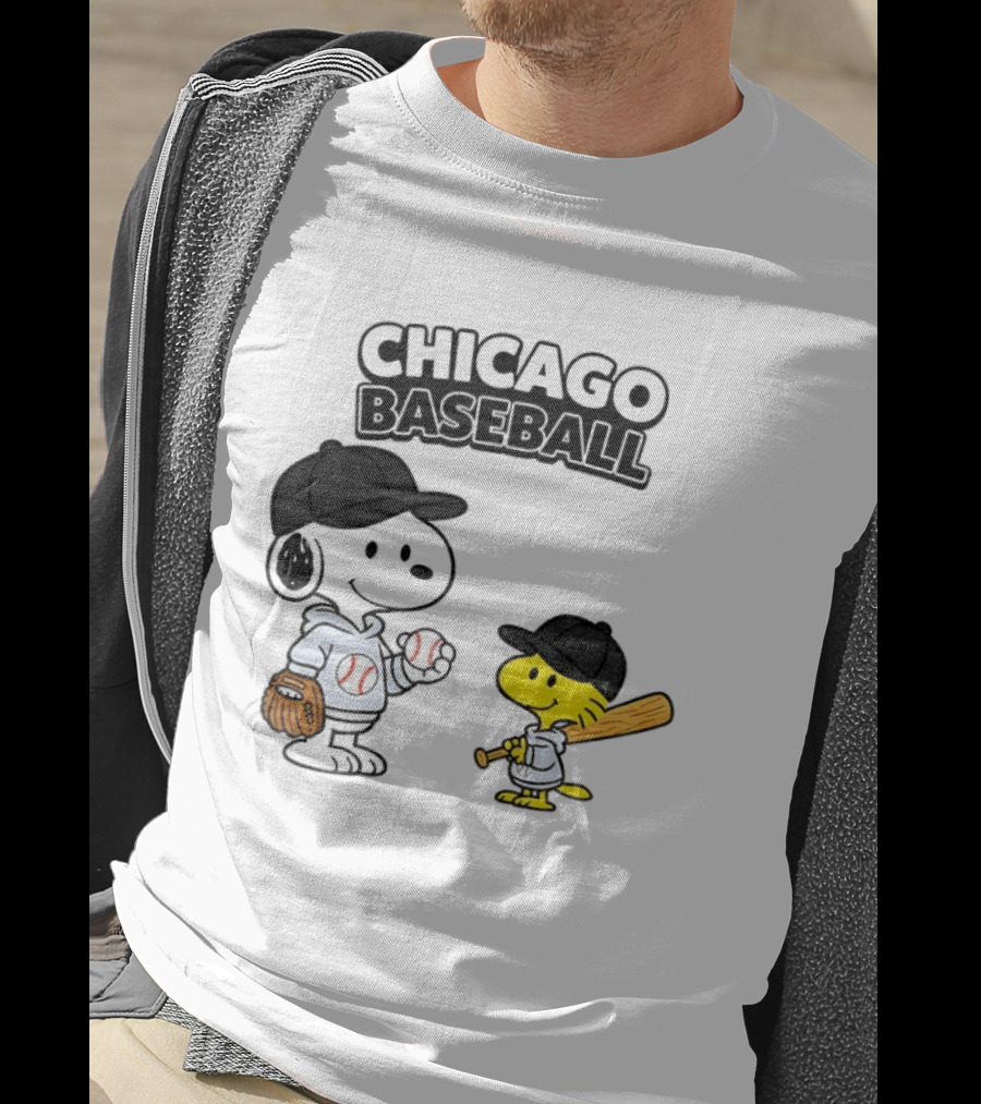 Chicago Baseball Snoopy Woodstock White Sox Peanuts MLB T-Shirt