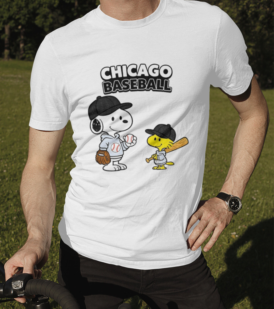 Chicago Baseball Snoopy Woodstock White Sox Peanuts MLB T-Shirt