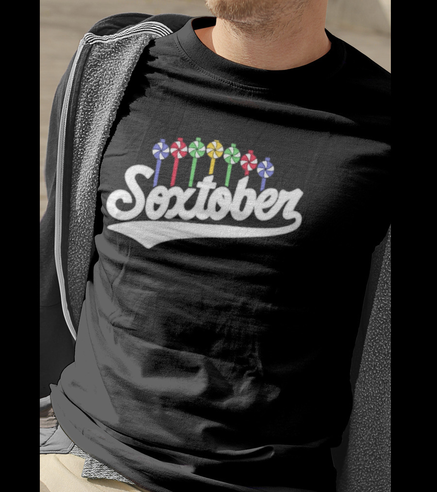 Colorful Pinwheel Soxtober Celebration 2023 T-Shirt