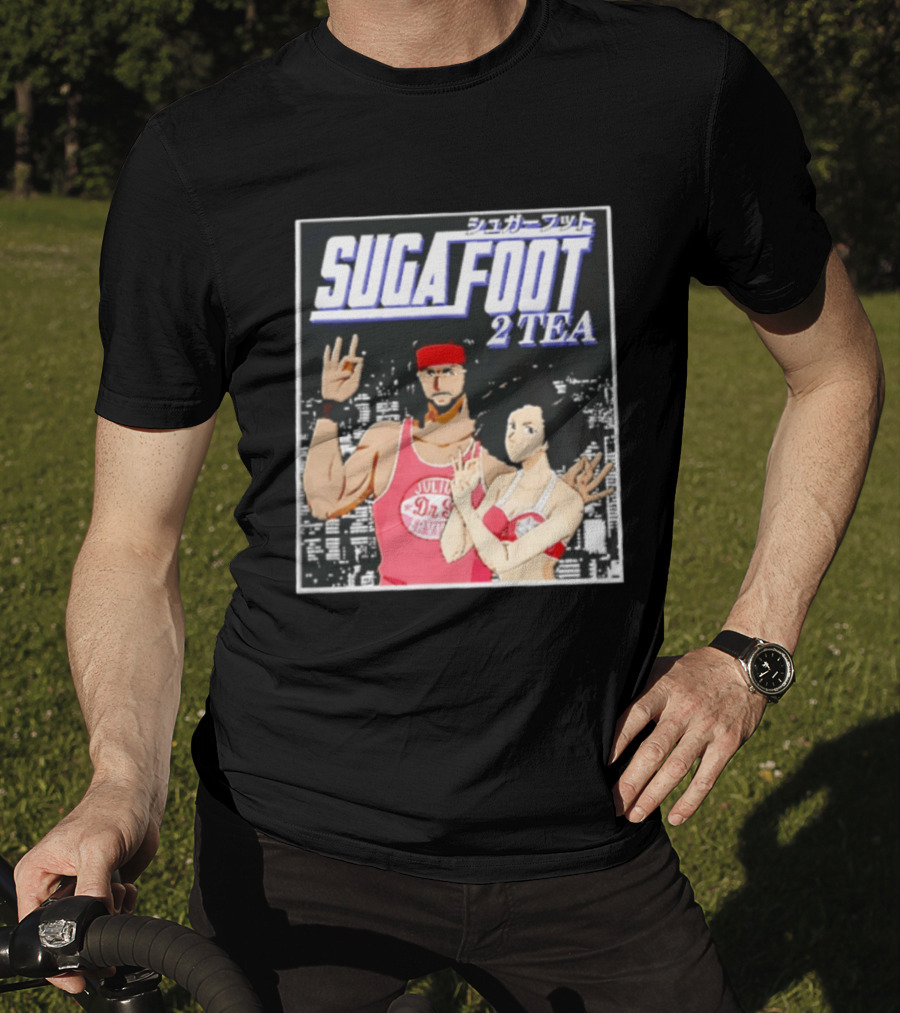 Sugafoot 2 Tea Japanese Text S And Headbands Retro Look T-Shirt