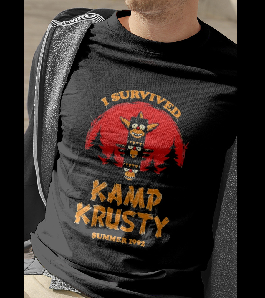 I Survived Kamp Krusty Summer 1992 Nostalgic Cartoon Adventure T-Shirt