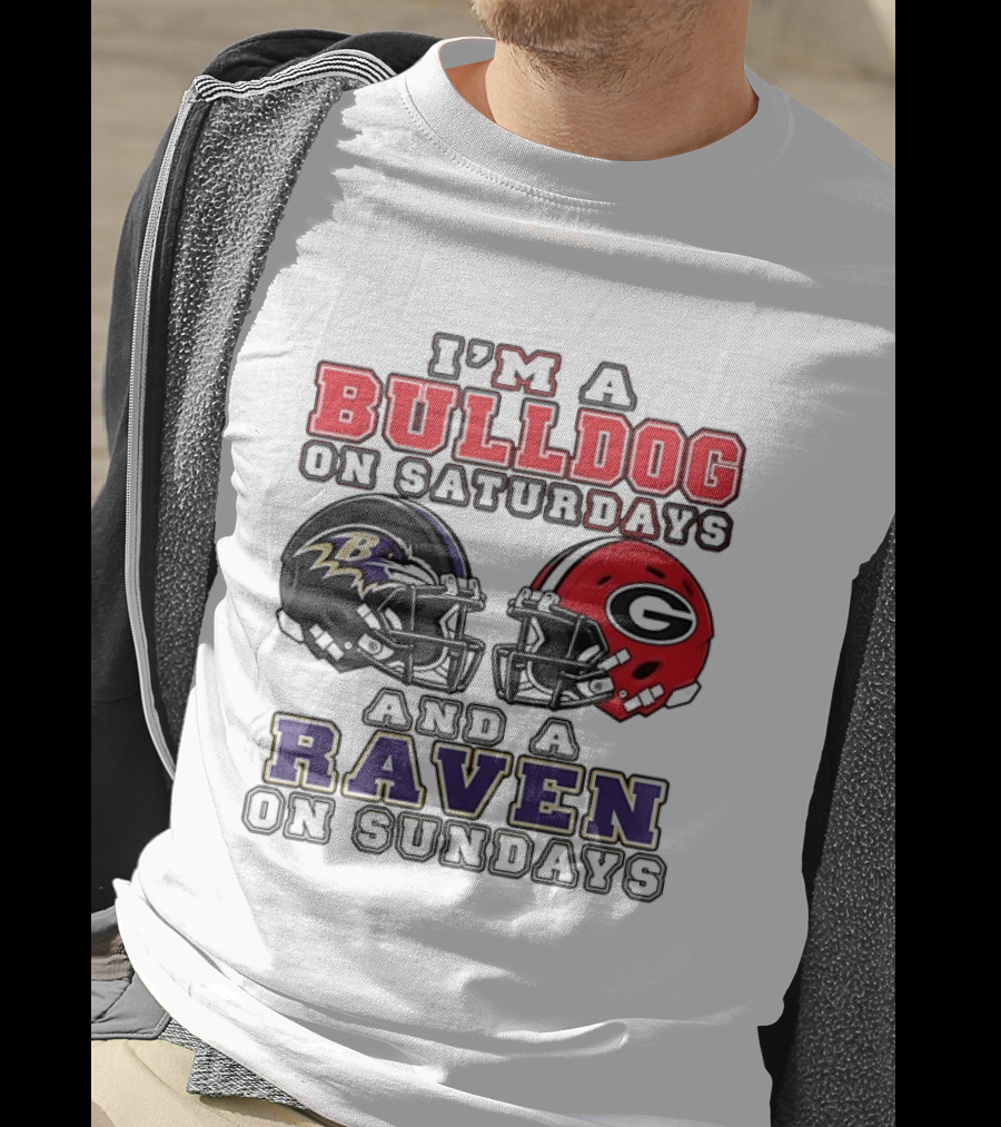 I'm A Bulldog On Saturdays And A Raven On Sundays Sports Team Pride T-Shirt