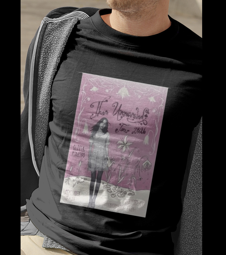 The Unraveled Tour Olivia Rodrigo 2026 Hartford Show September 26 XL Center Floral T-Shirt