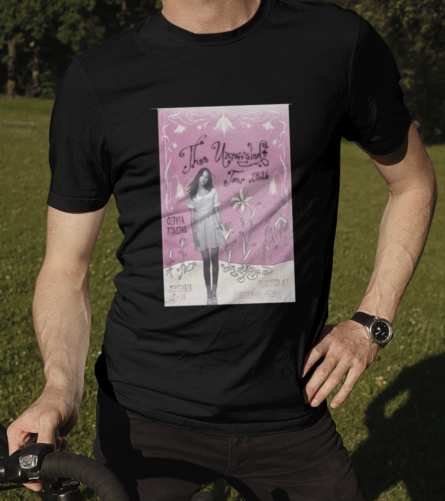 The Unraveled Tour Olivia Rodrigo 2026 Hartford Show September 26 XL Center Floral T-Shirt