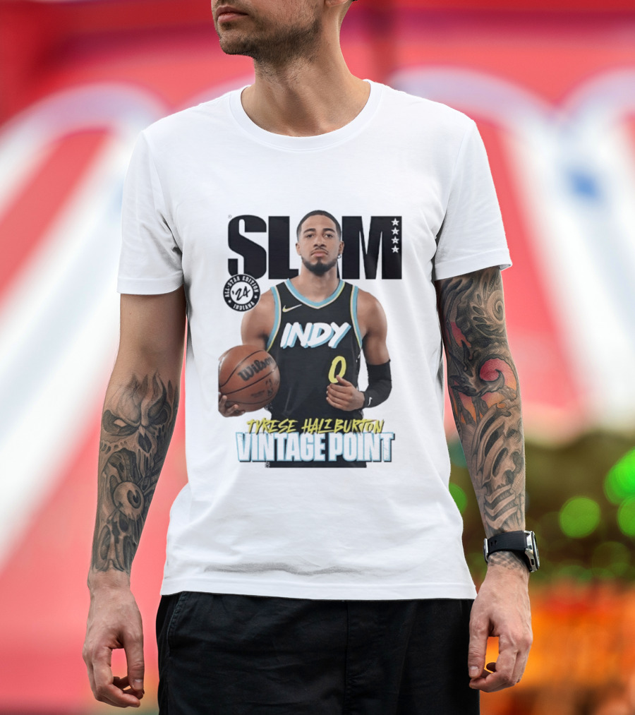 SLAM Magazine Tyrese Haliburton Indy Vintage Point T-Shirt