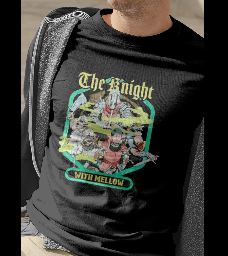 The Knight With Mellow Distressed Fantasy Warrior T-Shirt