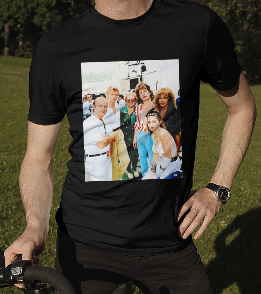 Live Aid Legends Phil Collins Mick Jagger Madonna And Tina Turner T-Shirt