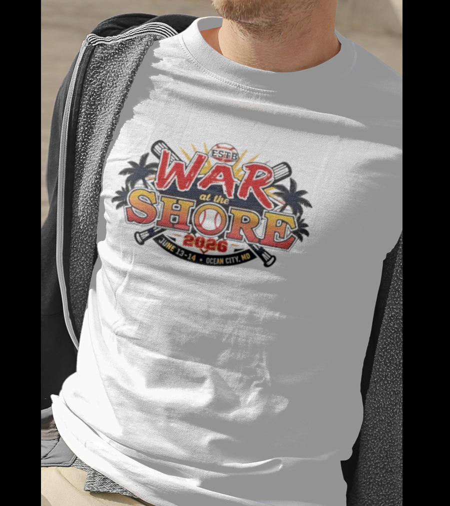 ESPB War At The Shore 2026 Baseball Tournament Ocean City MD T-Shirt