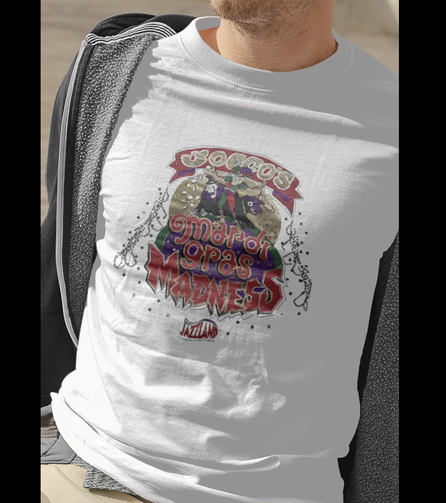 Jocco's Mardi Gras Madness Jazzland Park New Orleans Celebration Event T-Shirt