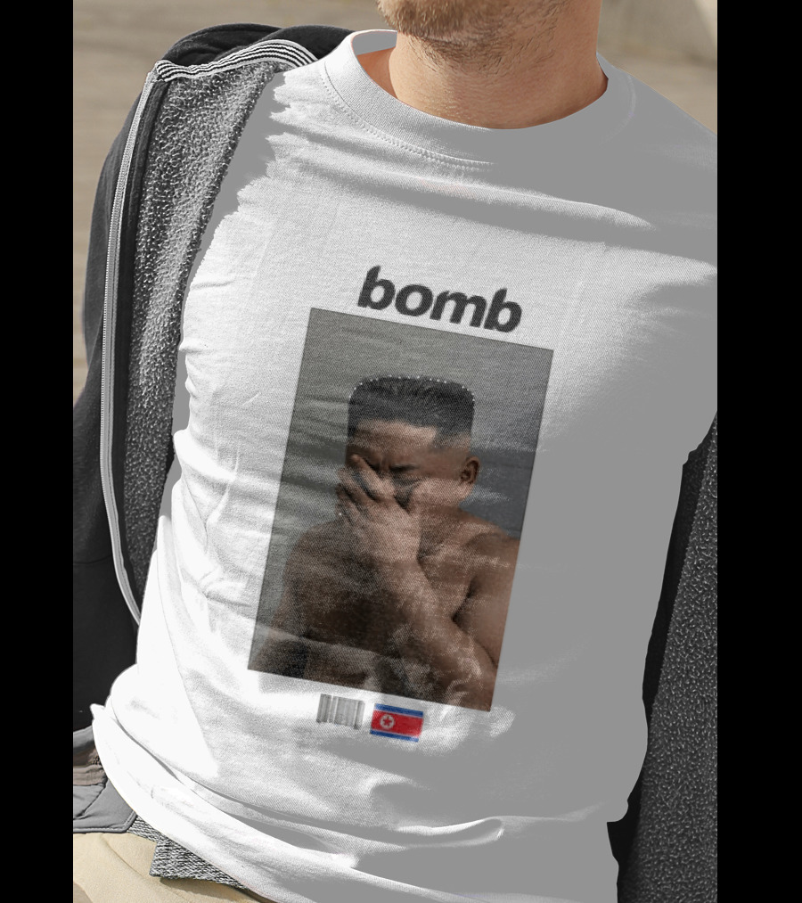 Kim Jong Un Bomb Meme Bathroom North Korea Flag T-Shirt