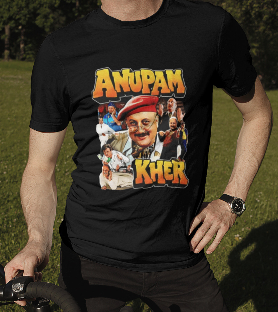 Anupam Kher Iconic Characters Collage T-Shirt