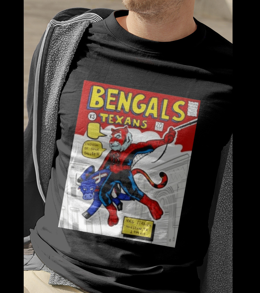 Bengals Vs Texans Week 2 Game Day NRG Stadium Houston 1PM EST Comic T-Shirt