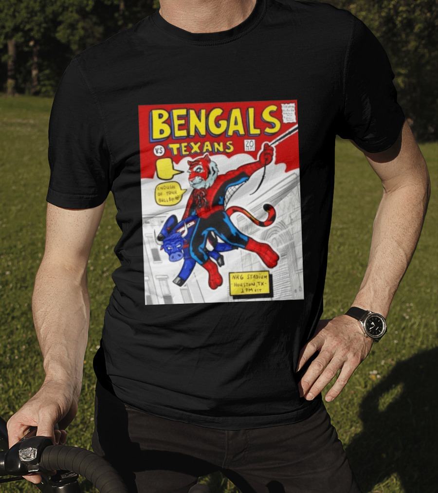 Bengals Vs Texans Week 2 Game Day NRG Stadium Houston 1PM EST Comic T-Shirt