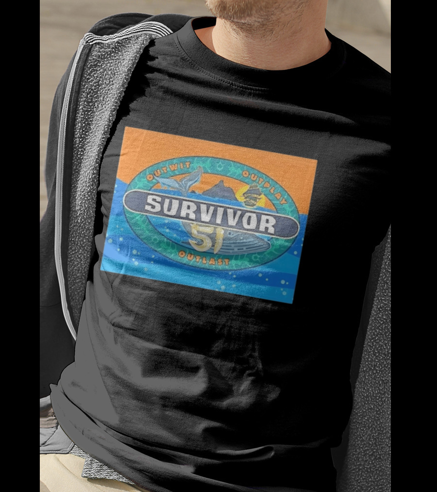 Survivor 51 Outwit Outplay Outlast Whale And Ship Reality TV T-Shirt