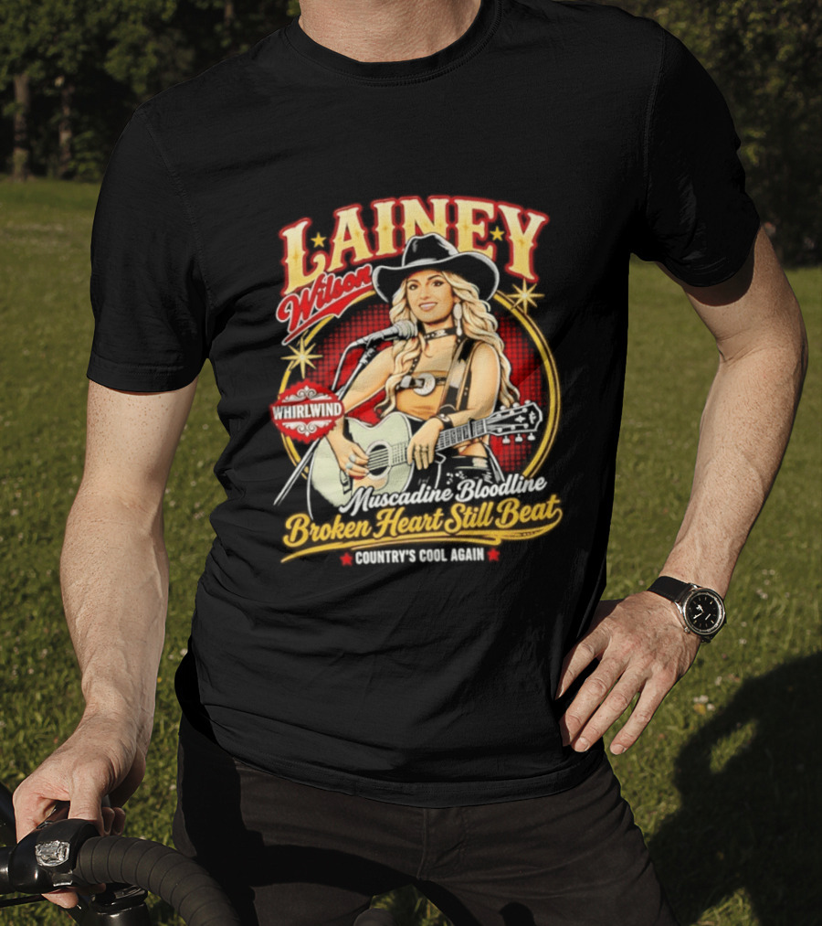Lainey Wilson Whirlwind Muscadine Bloodline Broken Heart Still Beat Country's Soul Again T-Shirt
