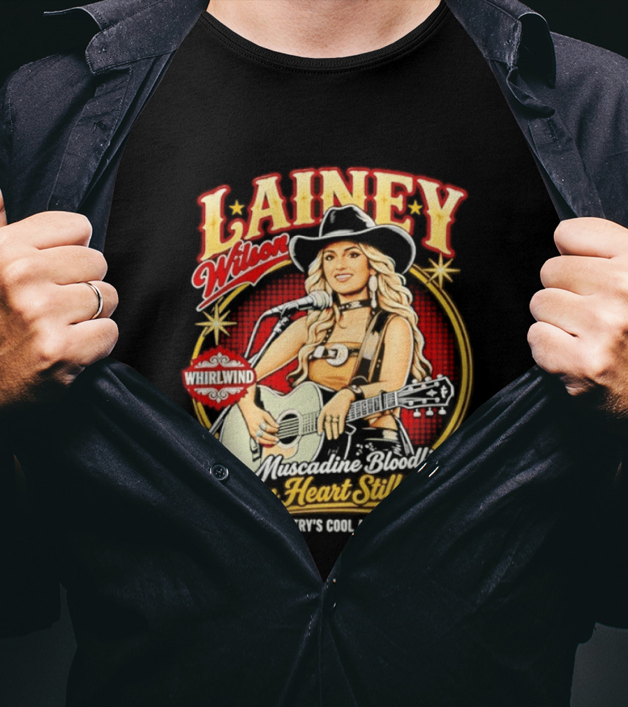 Lainey Wilson Whirlwind Muscadine Bloodline Broken Heart Still Beat Country's Soul Again T-Shirt