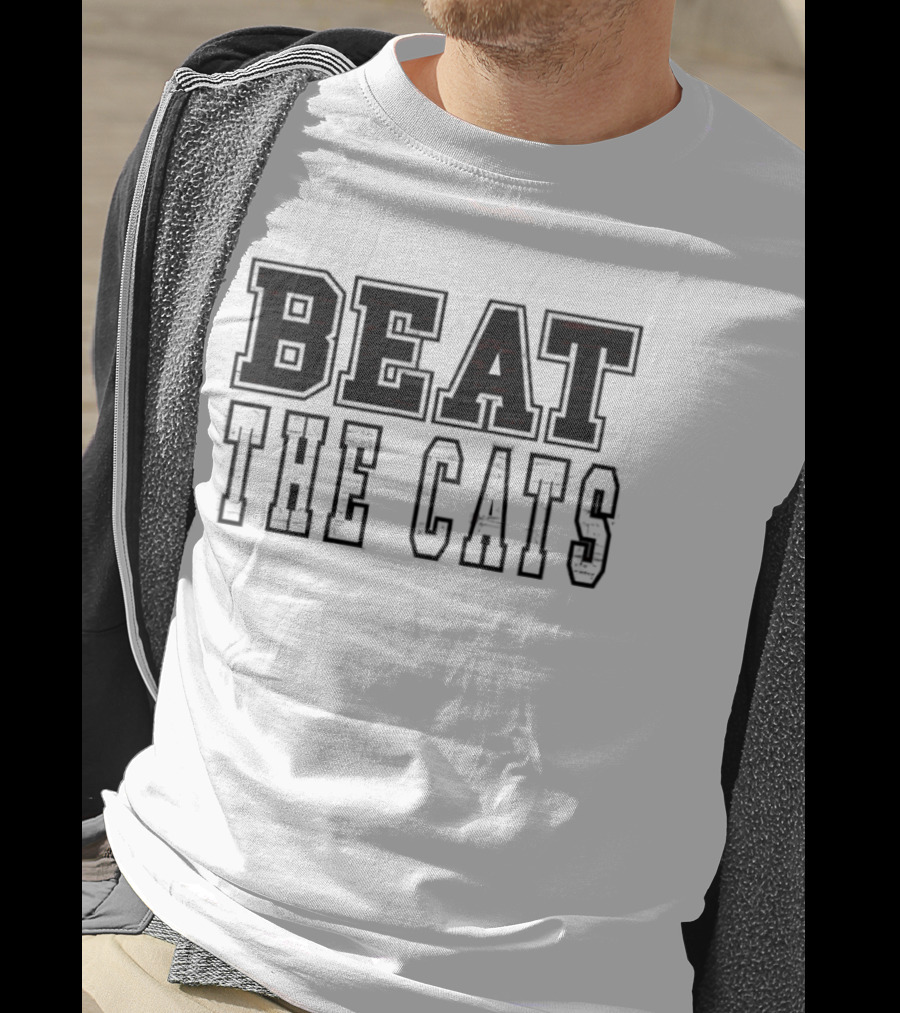 Beat The Cats Distressed Rivalry Sports T-Shirt