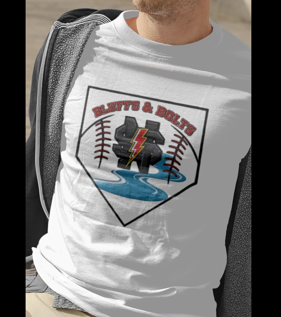 Bluffs And Bolts 2026 Baseball River Lightning T-Shirt