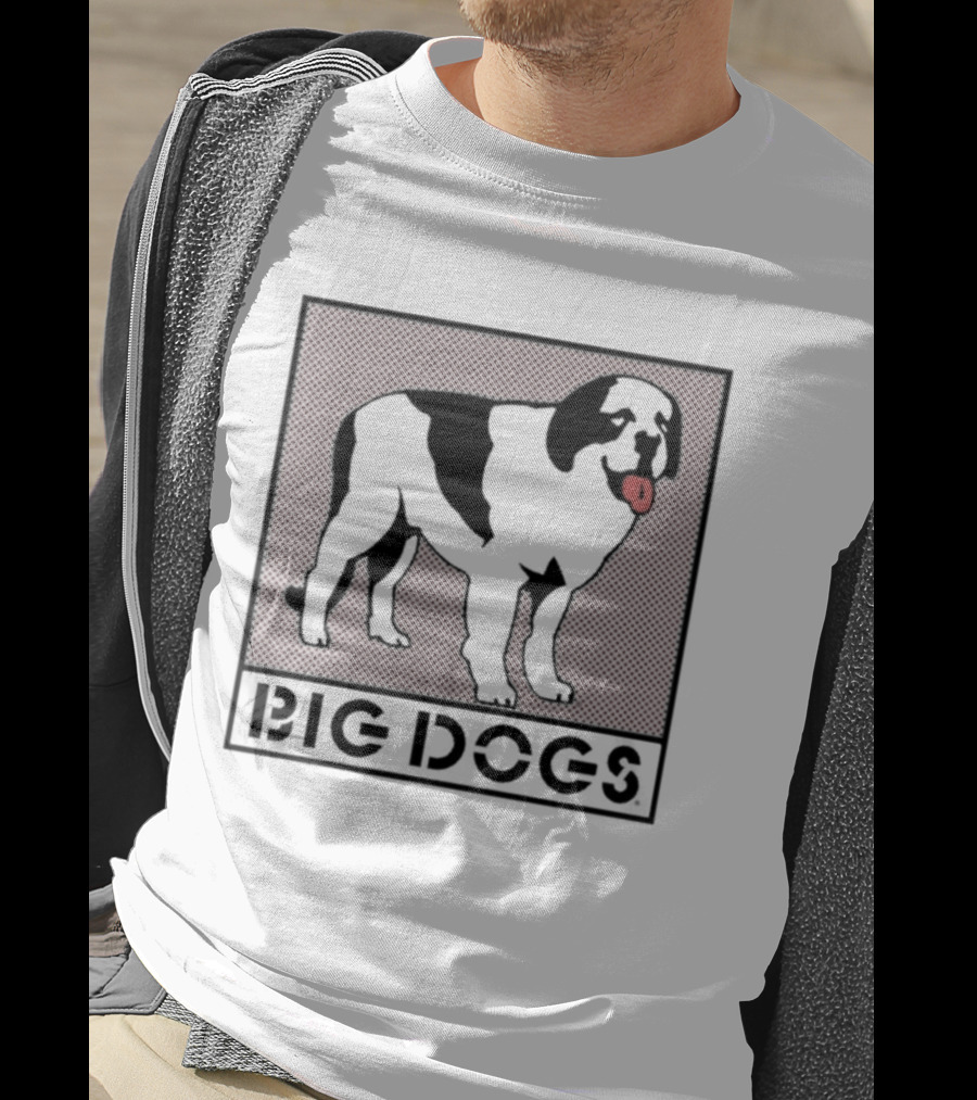 Big Dogs Saint Bernard Box Pink T-Shirt