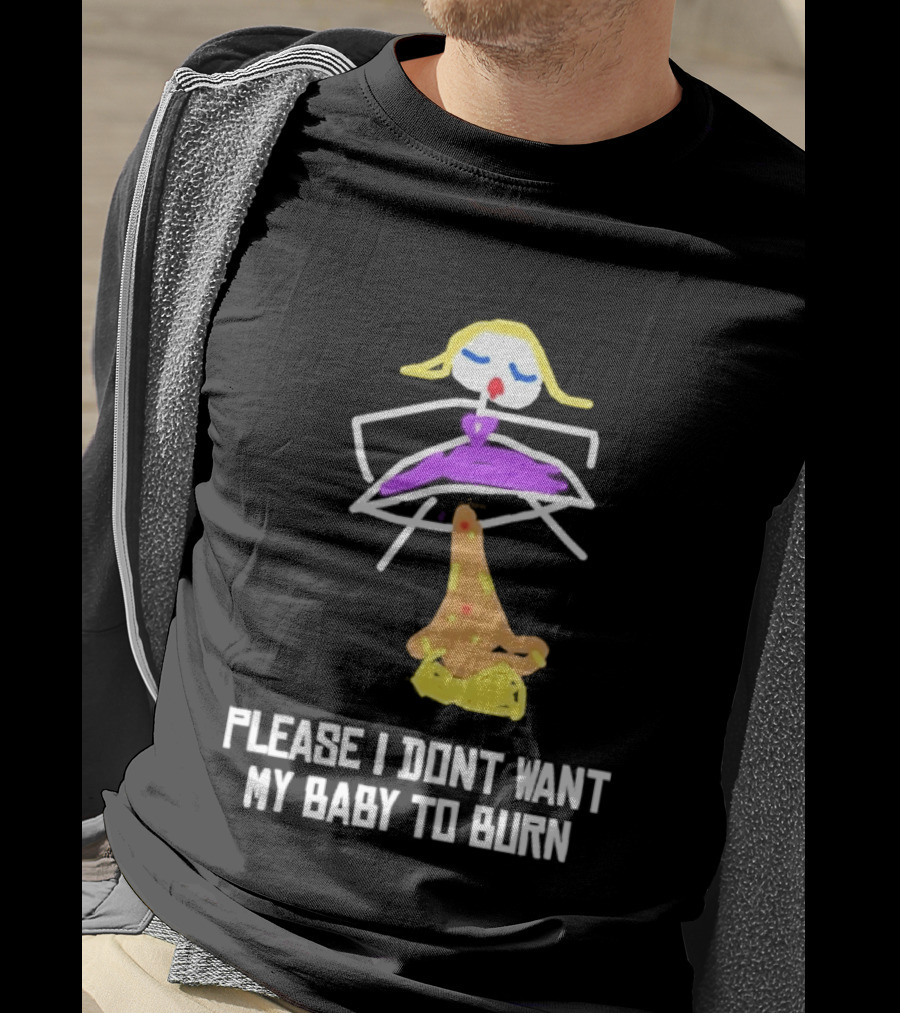 Please I Don't Want My Baby To Burn Internet Meme Pizza Dress Drawing T-Shirt