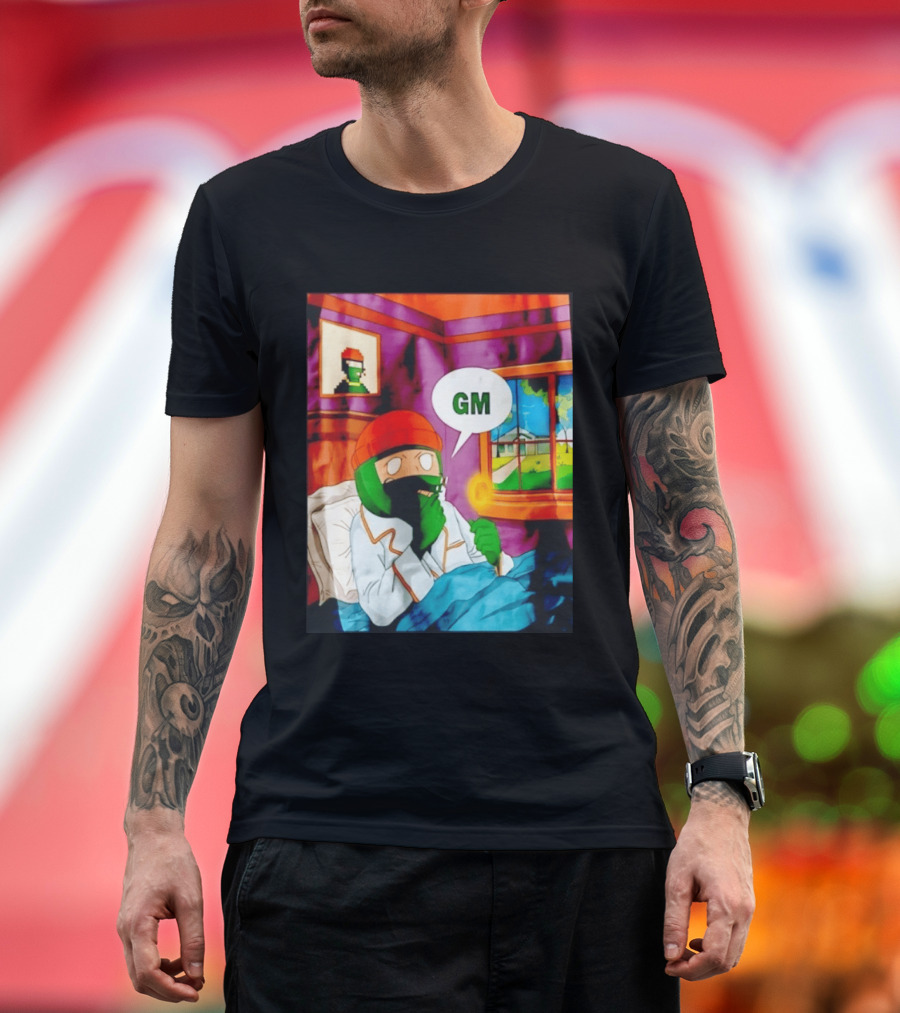 GM Crypto Morning Pepe Bitcoin Meme Blockchain T-Shirt