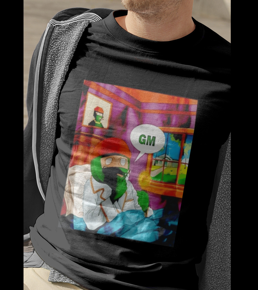 GM Crypto Morning Pepe Bitcoin Meme Blockchain T-Shirt