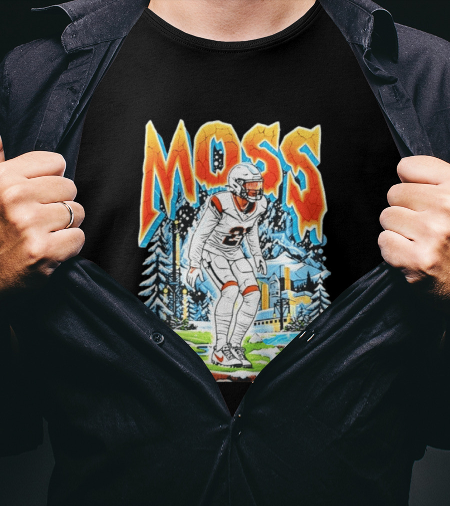 Randy Moss 21 Winter Scene Minnesota Vikings Legend T-Shirt