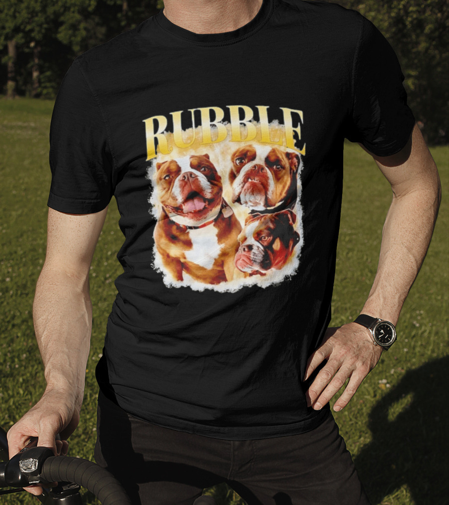 Rubble English Bulldog Dog Lover T-Shirt
