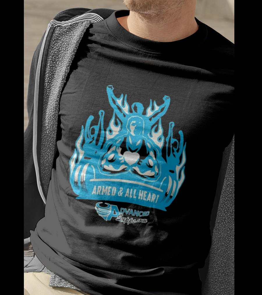 Armed & All Heart Advanced Supps Bodybuilding Fitness Motivation T-Shirt