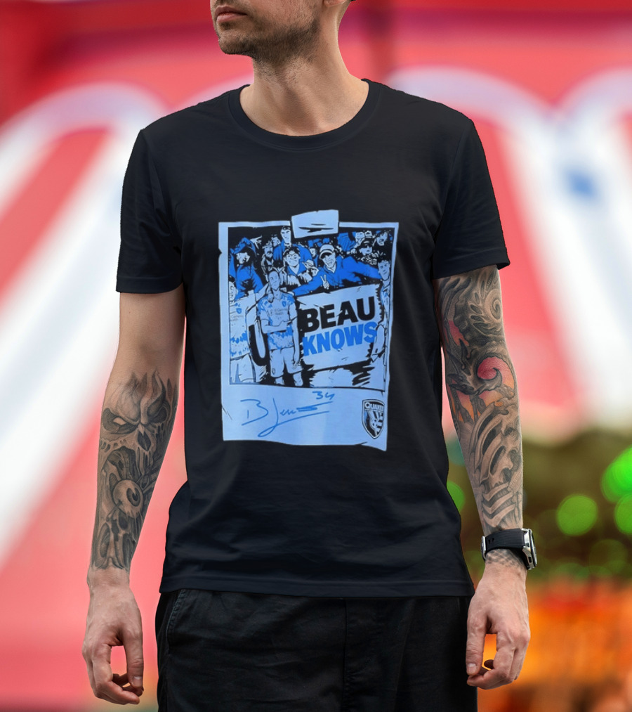 Beau Knows San Jose Earthquakes Soccer Fan Art Blue Signature T-Shirt
