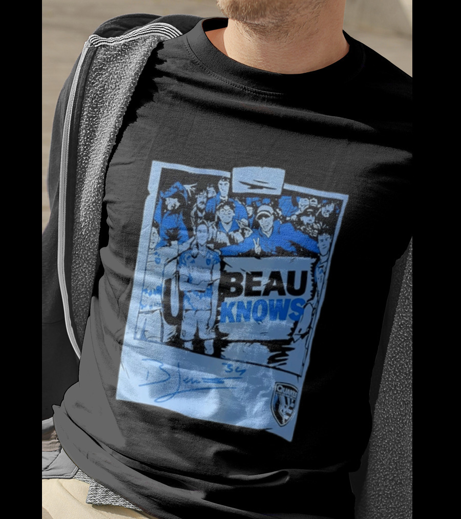 Beau Knows San Jose Earthquakes Soccer Fan Art Blue Signature T-Shirt