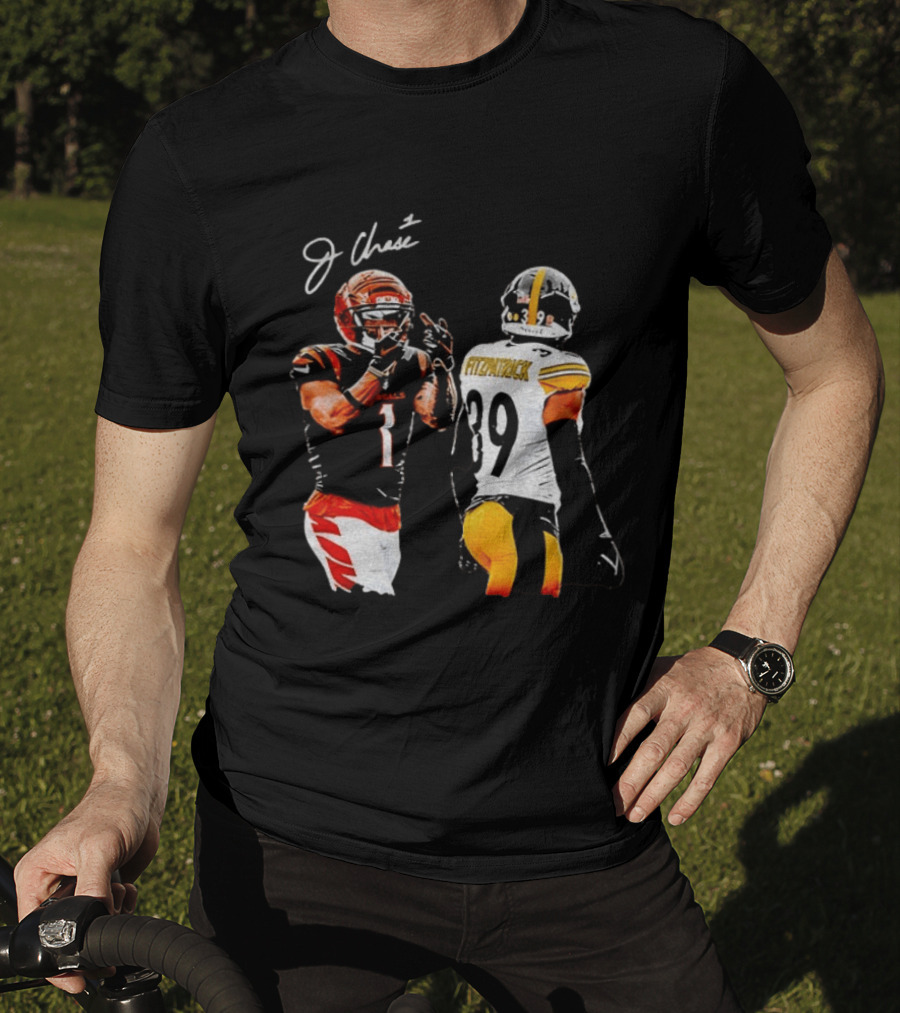 Ja'Marr Chase Vs Minkah Fitzpatrick Cincinnati Bengals Pittsburgh Steelers Football Matchup T-Shirt