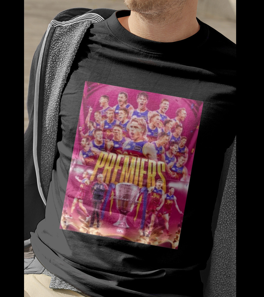 Brisbane Lions AFL 2026 Premiers Premiership Cup Celebration T-Shirt