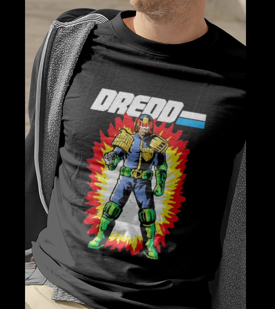 Judge Dredd 2000 AD Comic Sci Fi Hero Burst T-Shirt