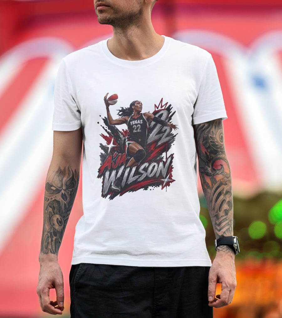 A'ja Wilson Vegas 22 Basketball Star T-Shirt