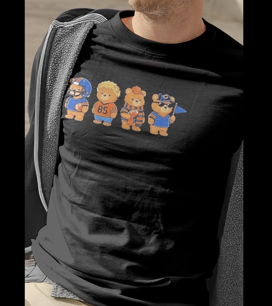Chicago Bears Teddy Bears Football Team Merchandise T-Shirt