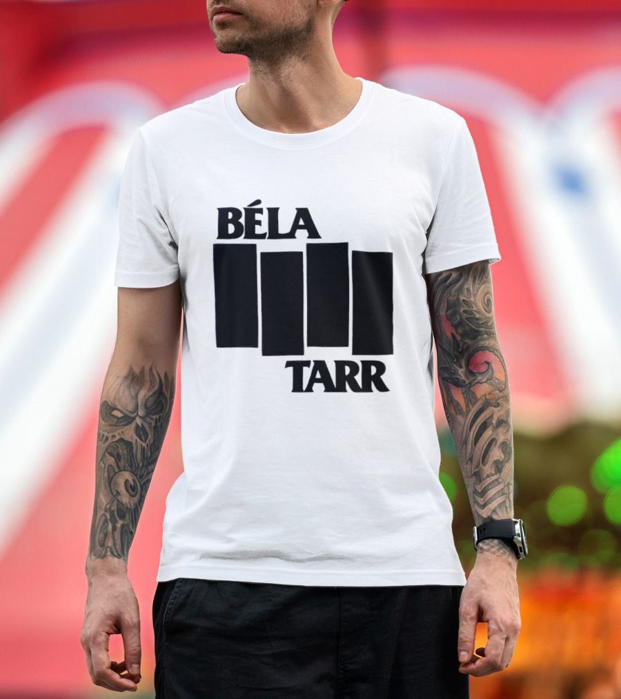 Béla Tarr Block Logo Homage Black Flag T-Shirt