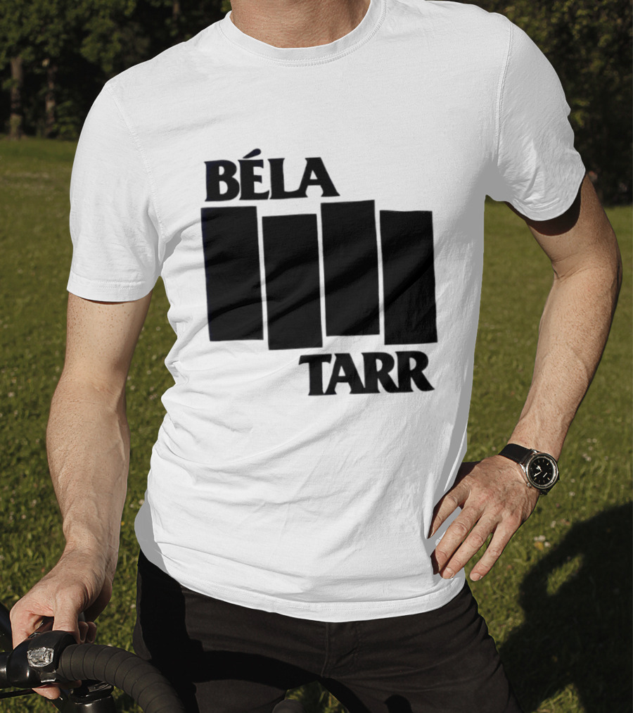 Béla Tarr Block Logo Homage Black Flag T-Shirt