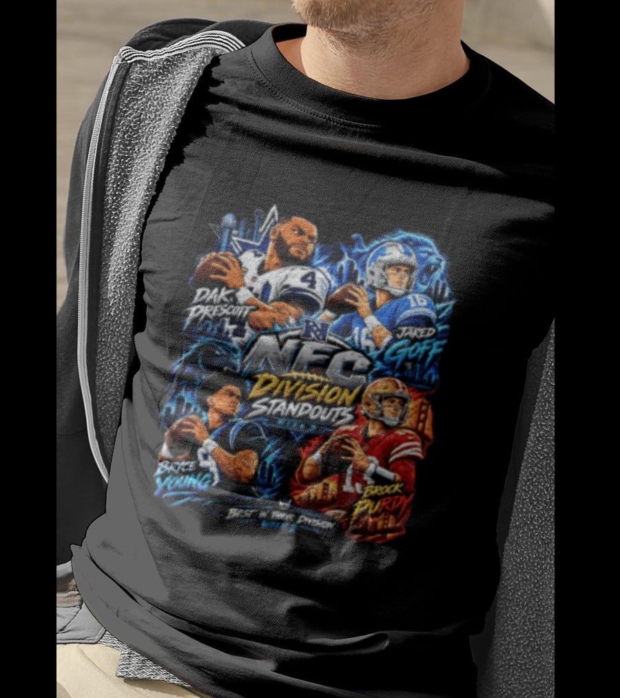Dak Prescott Jared Goff Bryce Young Brock Purdy NFC Division Standouts Best In Their Division T-Shirt