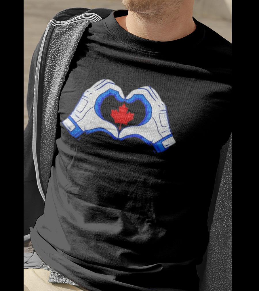 Vladimir Guerrero Jr Toronto Blue Jays Heart Hands Canada Maple Leaf T-Shirt