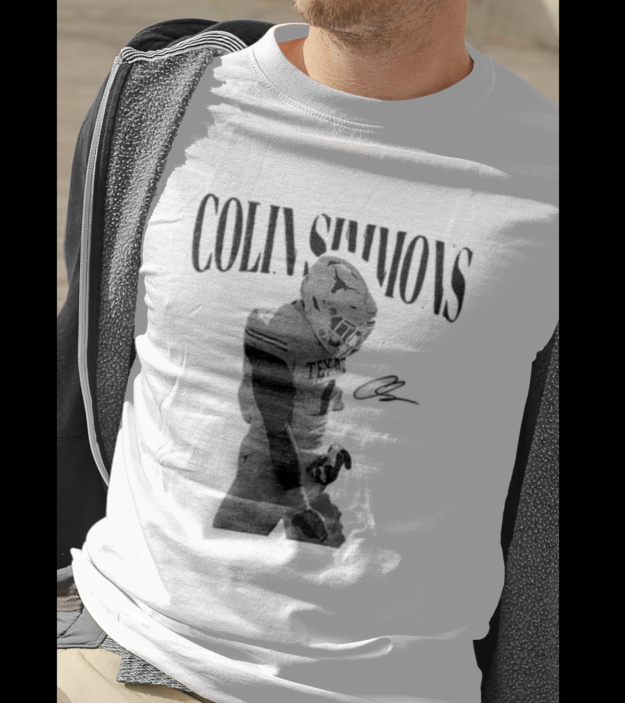 Colin Simmons Texas Longhorns Football Grotesque Sack Celly T-Shirt
