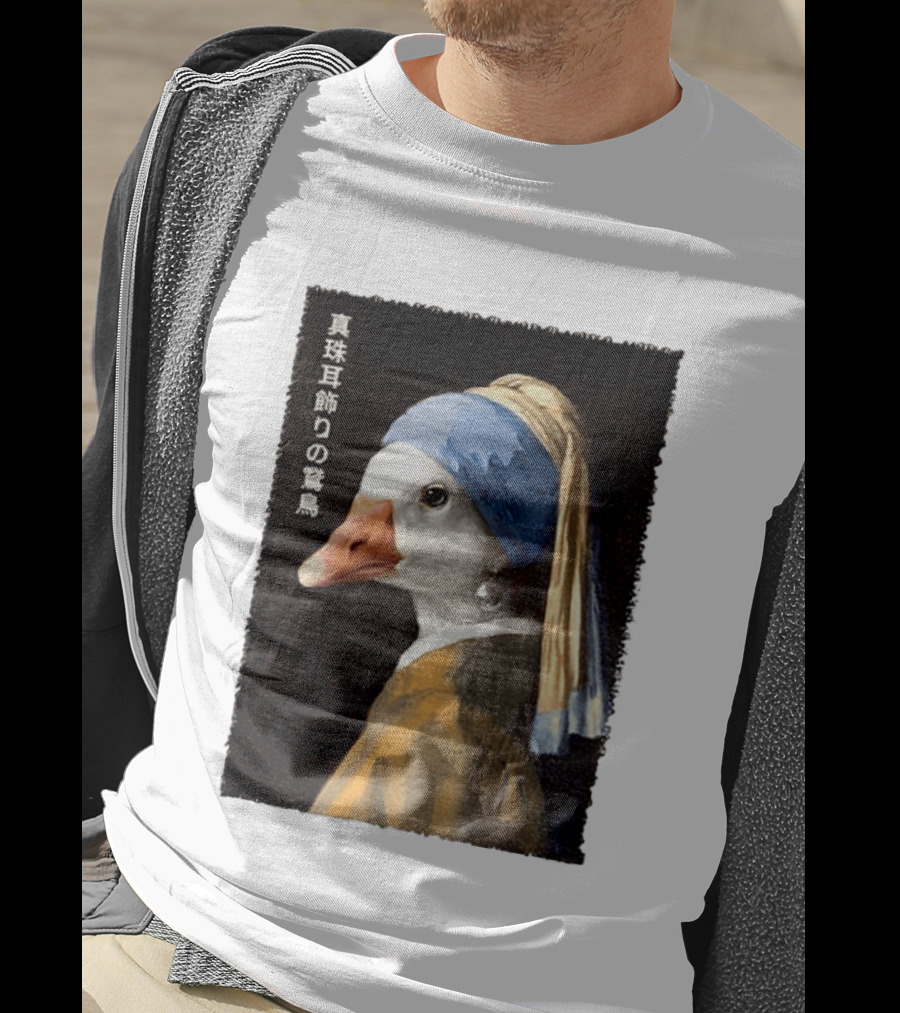 Goose With A Pearl Earring Meme Japanese T-Shirt