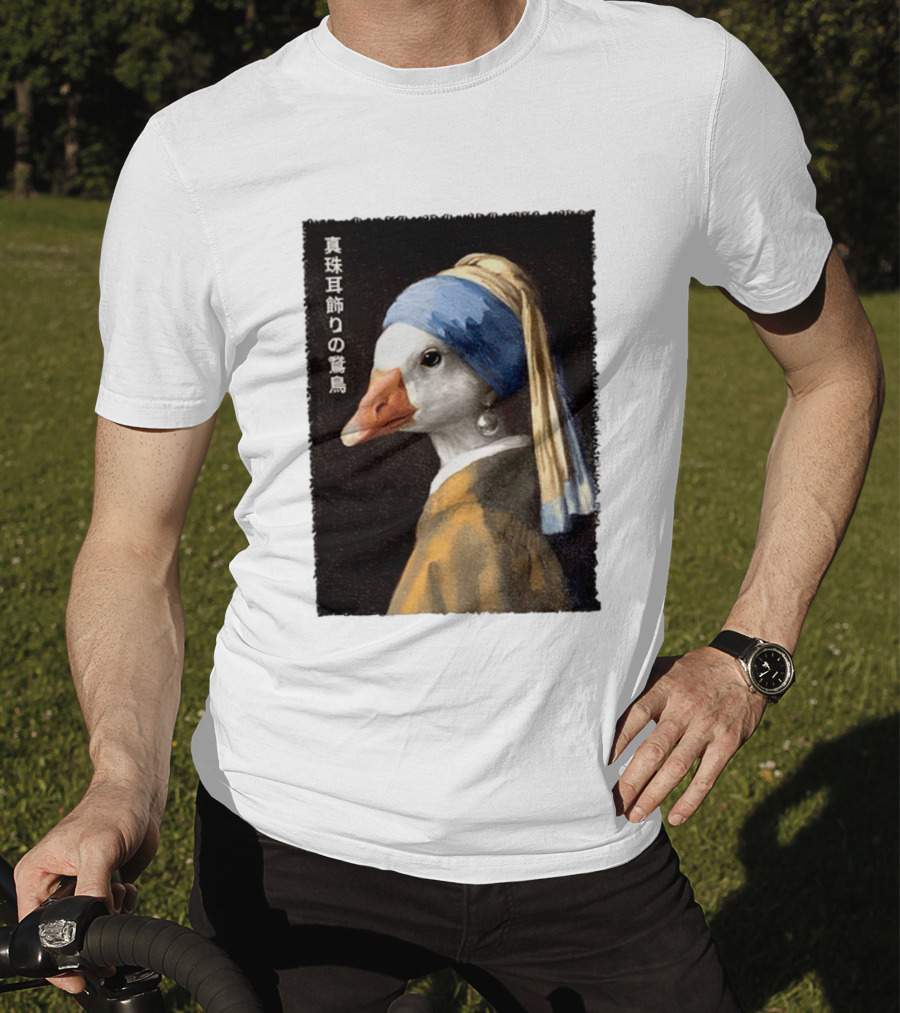 Goose With A Pearl Earring Meme Japanese T-Shirt