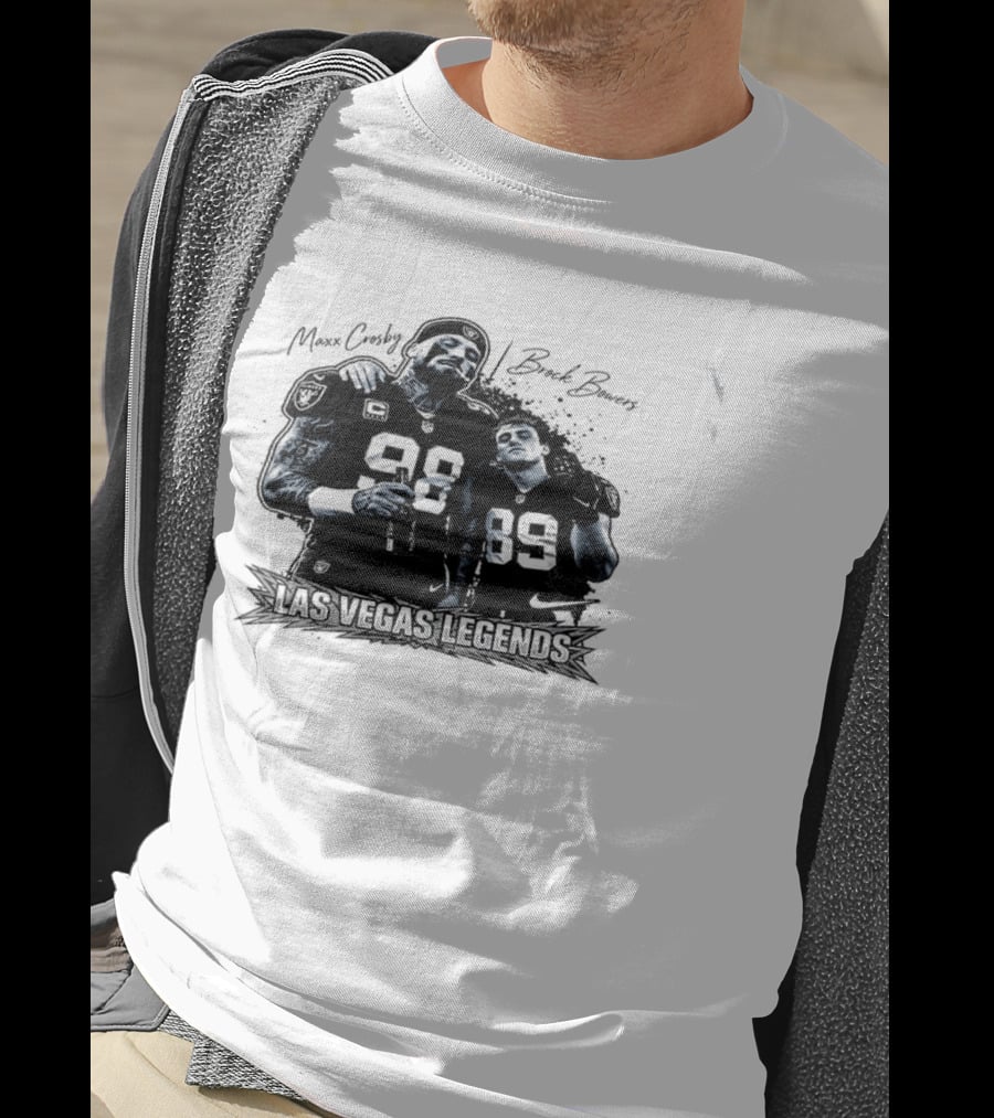 Maxx Crosby Brock Bowers 89 Las Vegas Legends 98 T-Shirt
