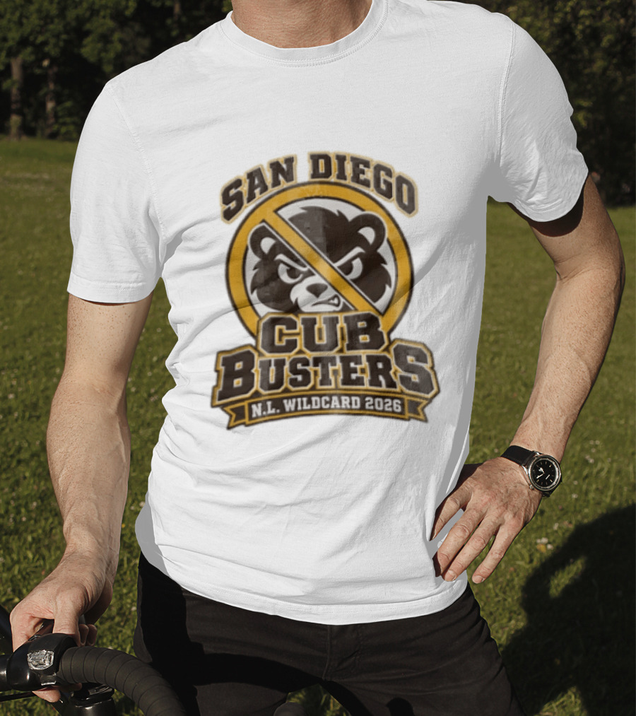 San Diego Cub Busters NL Wildcard 2026 Bear Warning T-Shirt