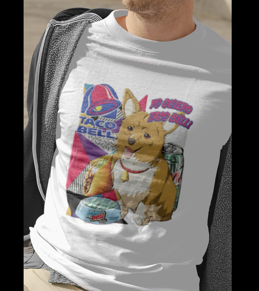 Taco Bell Yo Quiero Taco Bell Brown Corgi Dog Mountain Dew T-Shirt